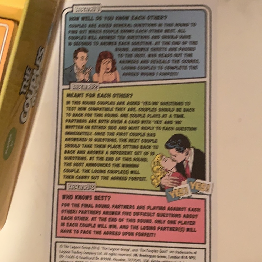 The couples quiz game